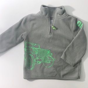 Old Navy Half Zip Light Gray Jeep Toddler Fleece
